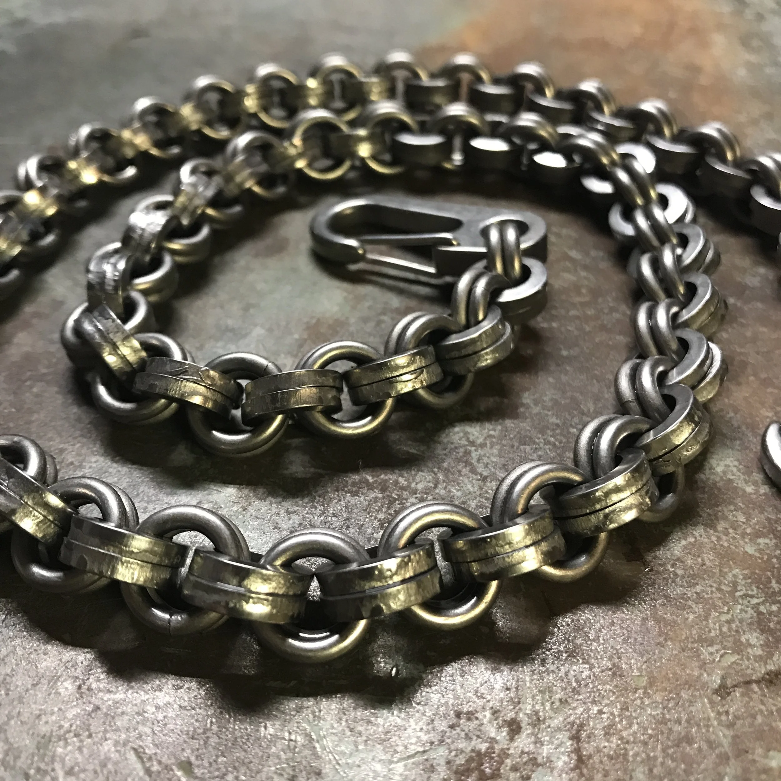 10 Gauge Titanium Wallet Chain — OberMetalWorks